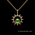 Pendre de jadeite jadeite naturel 18K